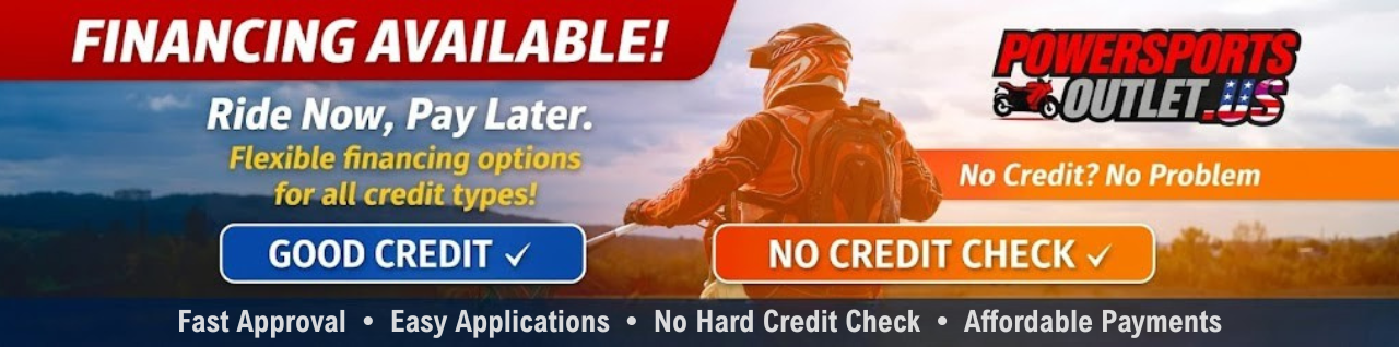Powersports financing available &ndash; ATV, UTV, dirt bike and motorcycle financing with no credit check and easy approval
